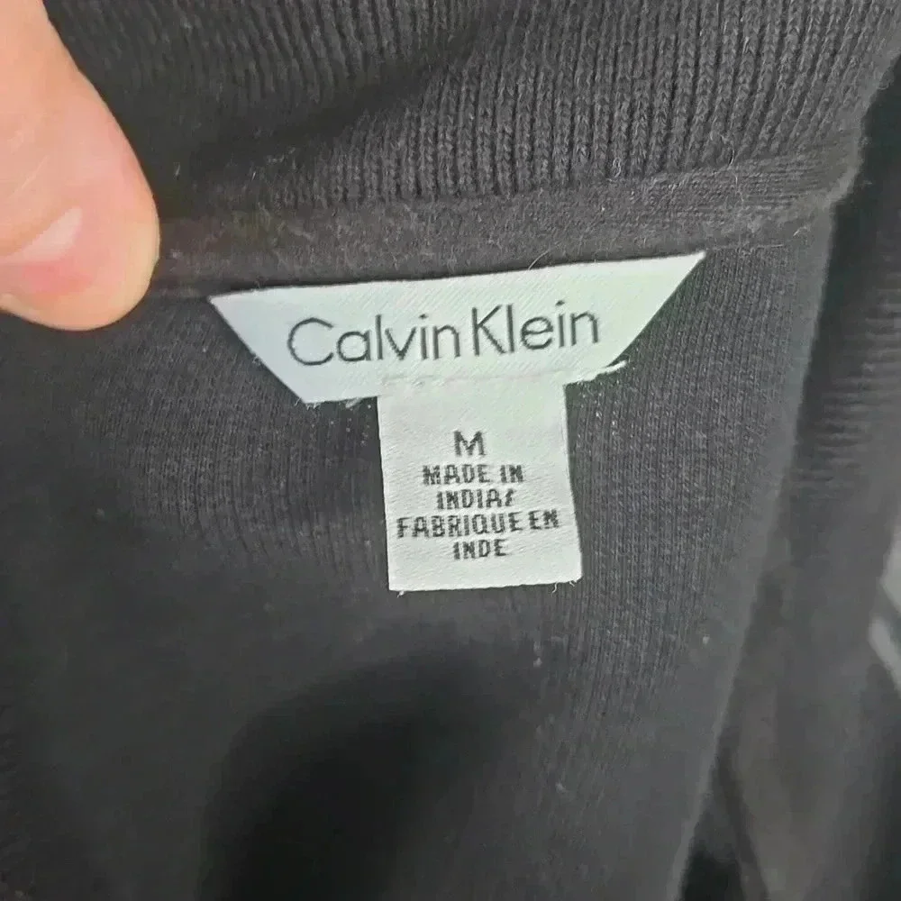 Calvin Klein Men's Black Quarter-Zip Sweater pullover